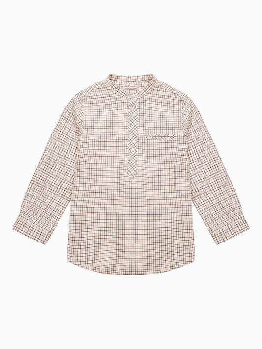 Caramel Check Mateo Long Sleeve Boy Shirt