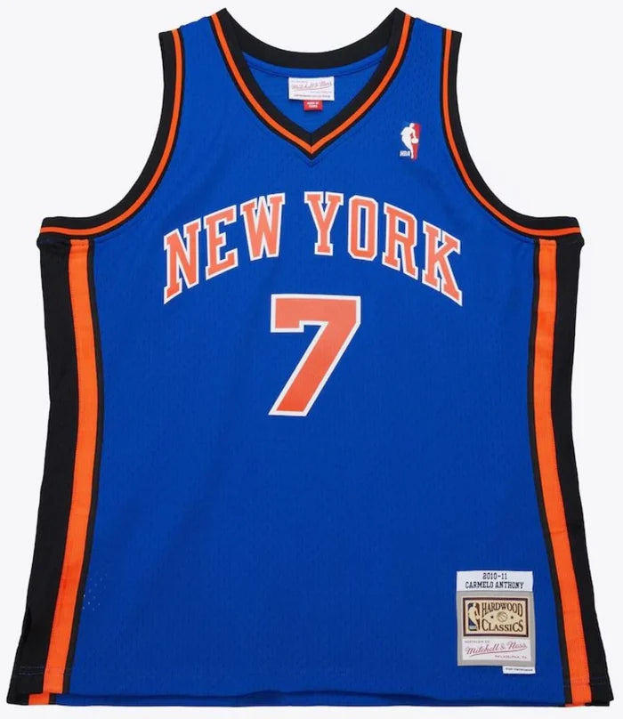 Carmelo Anthony #7 New York Knicks Mitchell & Ness 2010-11 Hardwood Classic Swingman Jersey