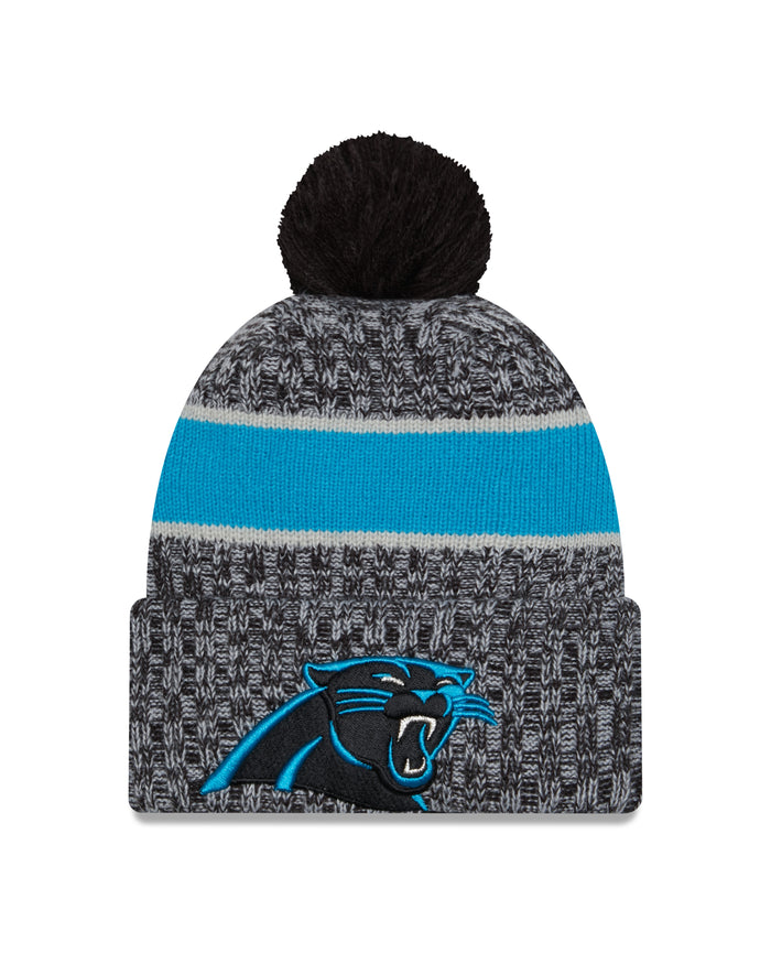 Carolina Panthers New Era 2023 Sideline - Sport Cuffed Pom Knit Hat - Black