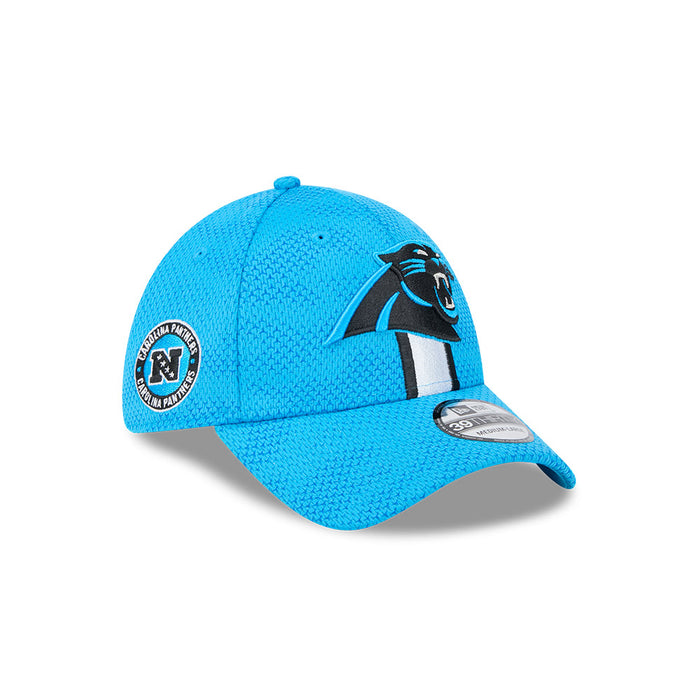 Carolina Panthers NFL 2024 Sideline New Era 39 Thirty Flex Hat - Light Blue