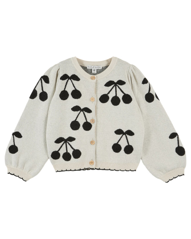 Cerises Cardigan in Ecru