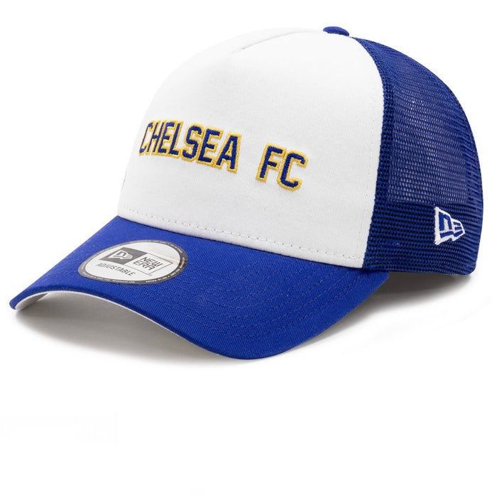 Chelsea Football Club Cotton Wordmark Trucker 9Forty New Era Adjustable Hat
