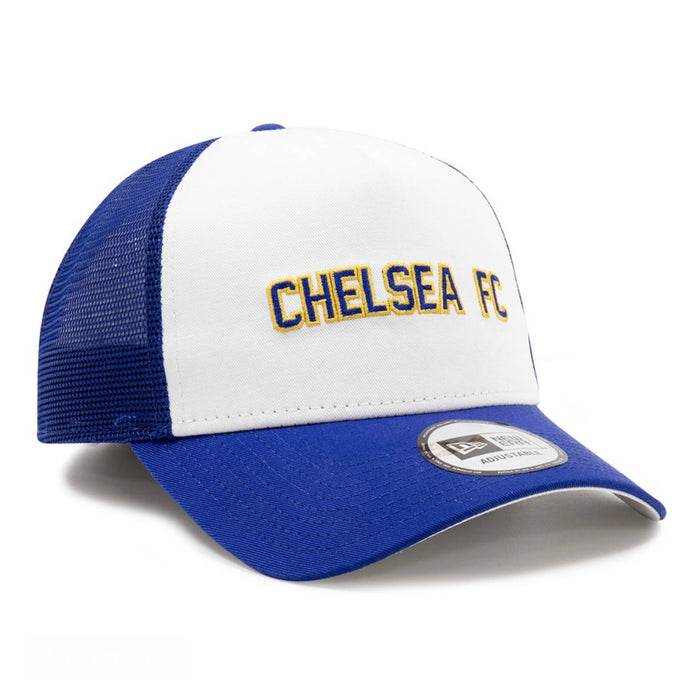 Chelsea Football Club Cotton Wordmark Trucker 9Forty New Era Adjustable Hat