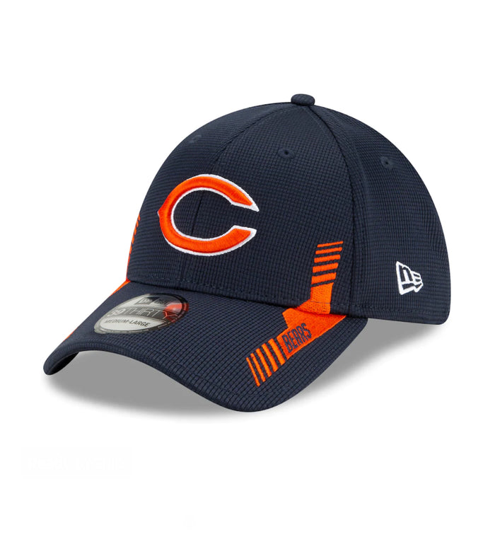 Chicago Bears 2021 New Era NFL Sideline Home C Logo Navy 39THIRTY Flex Hat