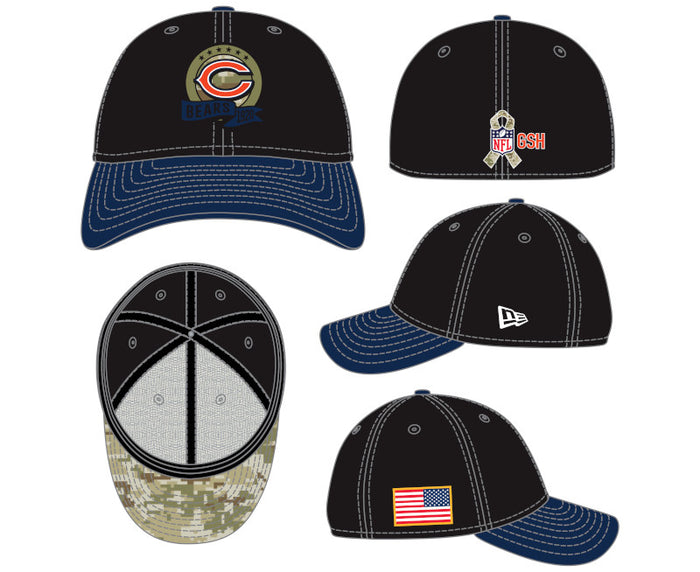Chicago Bears New Era 2022 Salute To Service - 39THIRTY Flex Hat