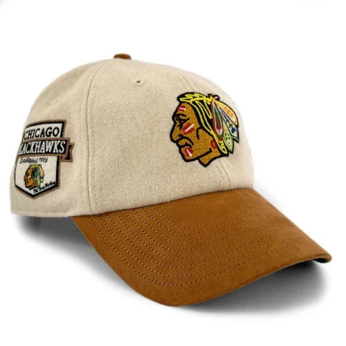 Chicago Blackhawks '47 Beige Rafter Clean Up Adjustable Hat