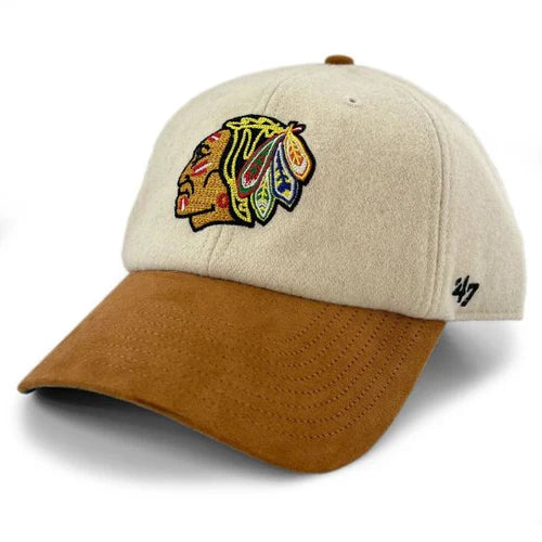 Chicago Blackhawks '47 Beige Rafter Clean Up Adjustable Hat