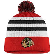 Chicago Blackhawks Fanatics Branded 2020 NHL Draft Authentic Pro Cuffed Pom Knit Hat