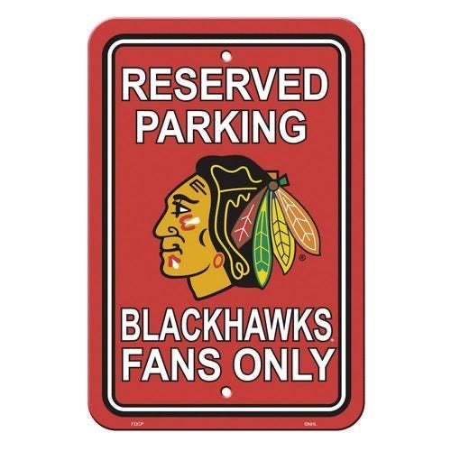 Chicago Blackhawks Sports Vault Reserved Parking Fan Sign