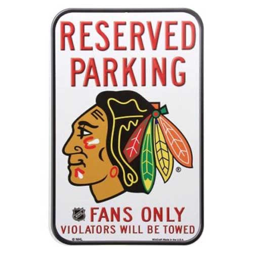 Chicago Blackhawks WinCraft Reserved Parking Fan Sign