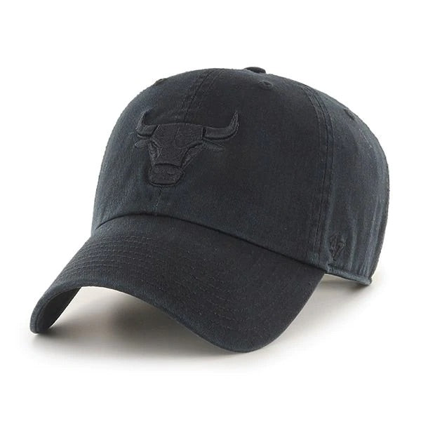 Chicago Bulls Black on Black Clean Up '47 Brand Adjustable Hat