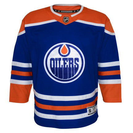 Child 4-7 NHL Edmonton Oilers OuterStuff Blank Home Replica Jersey - Dark Blue