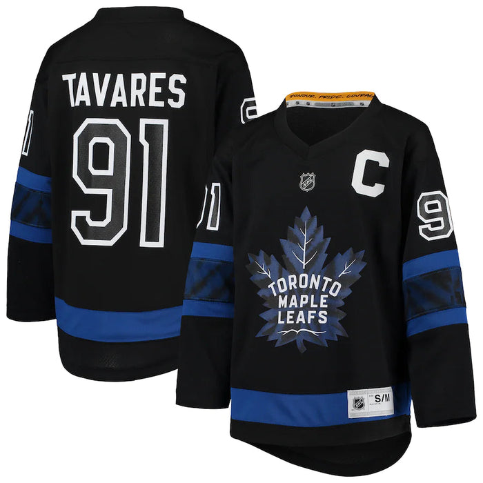 Child Toronto Maple Leafs John Tavares #91 Alternate Premier Reversible Jersey - Flip