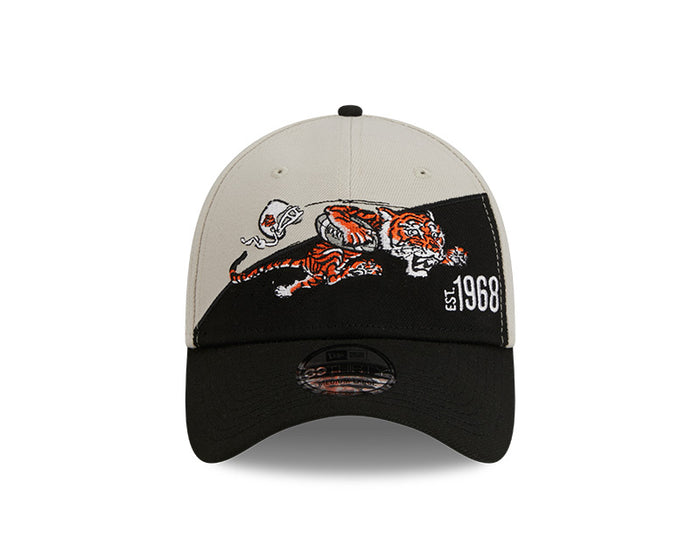 Cincinnati Bengals New Era 2023 Historic Sideline 39THIRTY Flex Hat - Cream/Black