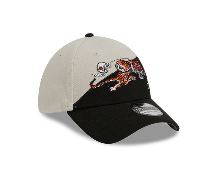 Cincinnati Bengals New Era 2023 Historic Sideline 39THIRTY Flex Hat - Cream/Black