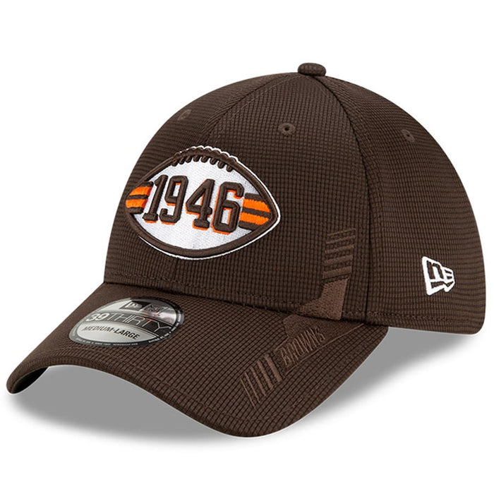 Cleveland Browns 2021 New Era NFL Sideline Home Alternate Brown 39THIRTY Flex Hat