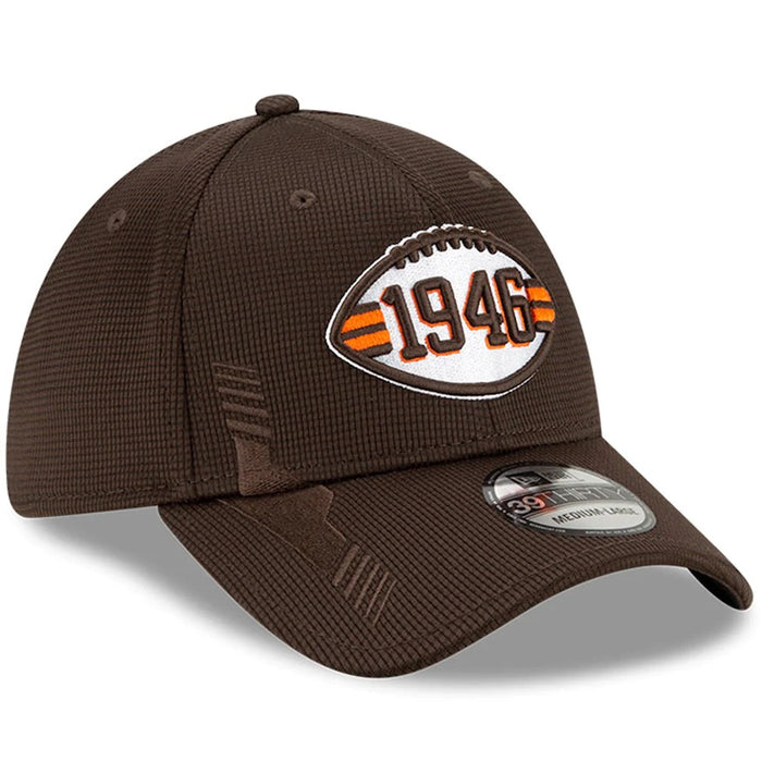 Cleveland Browns 2021 New Era NFL Sideline Home Alternate Brown 39THIRTY Flex Hat
