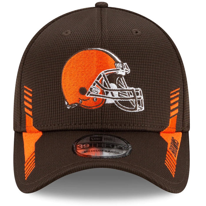Cleveland Browns 2021 New Era NFL Sideline Home Brown 39THIRTY Flex Hat