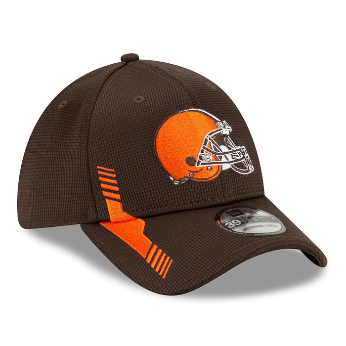 Cleveland Browns 2021 New Era NFL Sideline Home Brown 39THIRTY Flex Hat