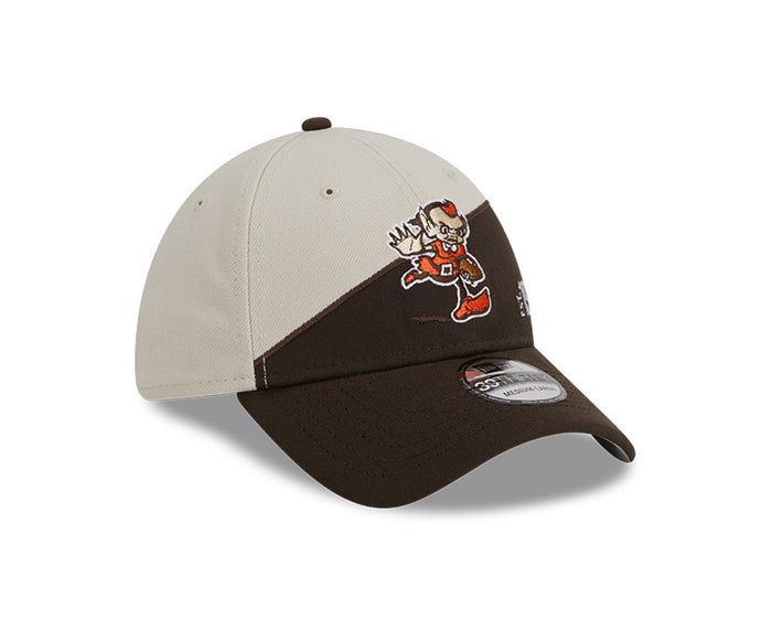 Cleveland Browns New Era 2023 Historic Sideline 39THIRTY Flex Hat - Cream/Brown
