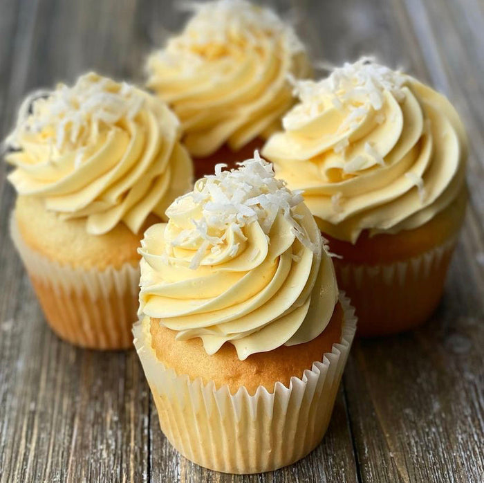 coconut passionfruit cupcake