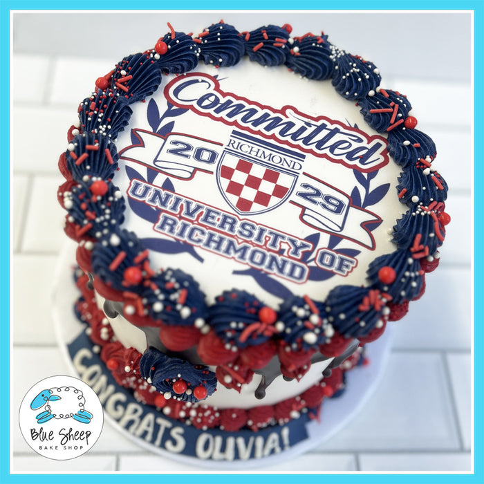 college Commitment cake
