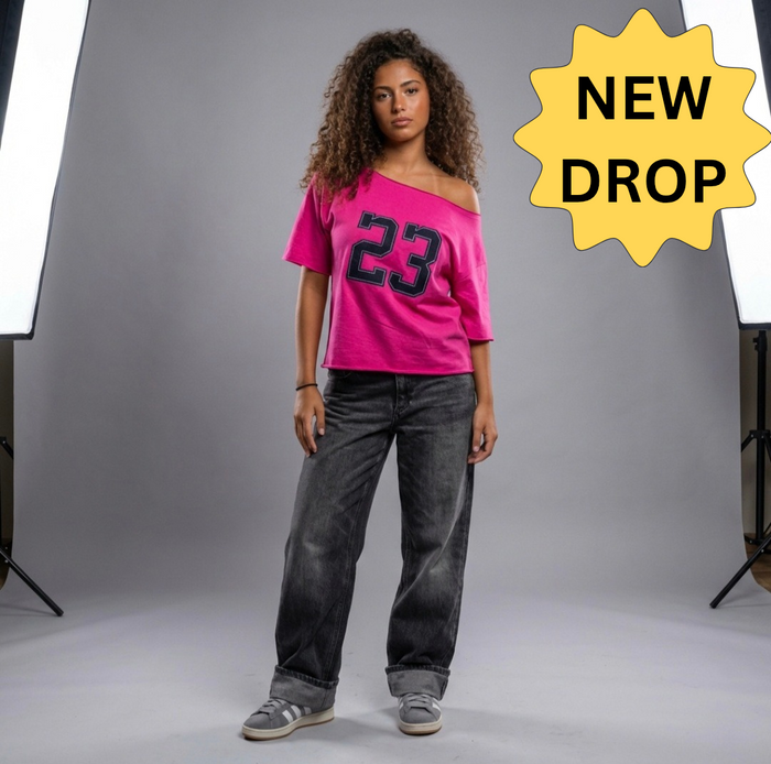 Cotton TShirt-Number 23-Fushia