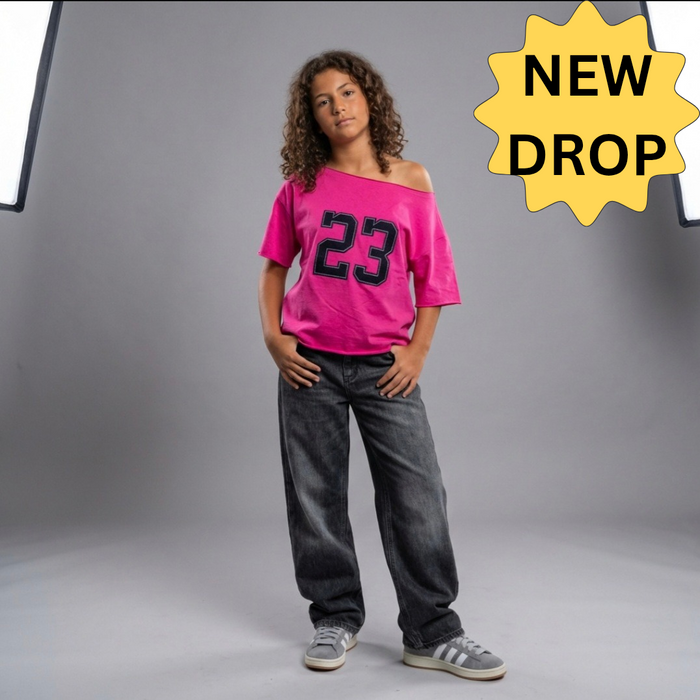 Cotton TShirt-Number 23-Fushia