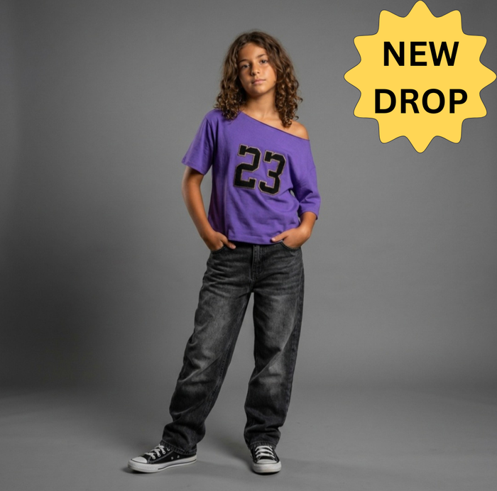 Cotton Tshirt-Number 23-Purple