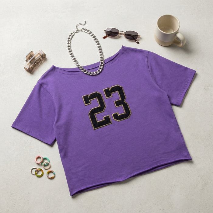 Cotton Tshirt-Number 23-Purple