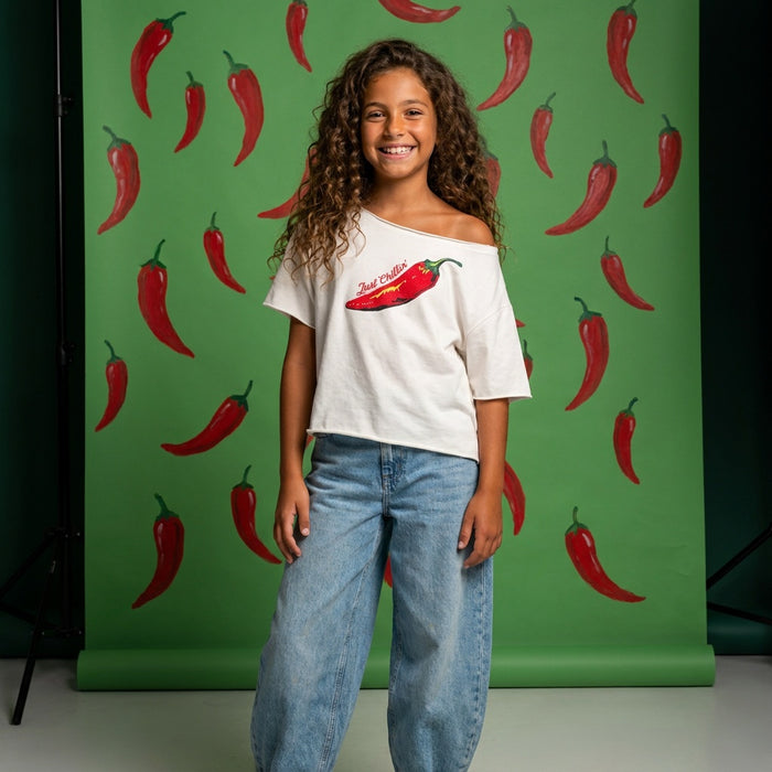 Cotton Tshirt-Off White-Chilli Pepper