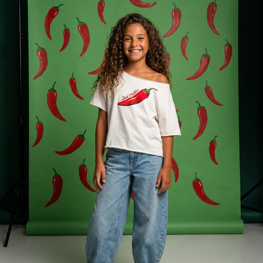 Cotton Tshirt-Off White-Chilli Pepper