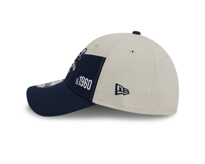 Dallas Cowboys New Era 2023 Historic Sideline 39THIRTY Flex Hat - Cream/Navy