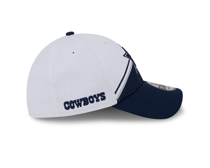 Dallas Cowboys New Era 2023 Sideline 39THIRTY Flex Hat - White/Navy