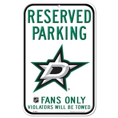 Dallas Stars WinCraft Reserved Parking Fan Sign