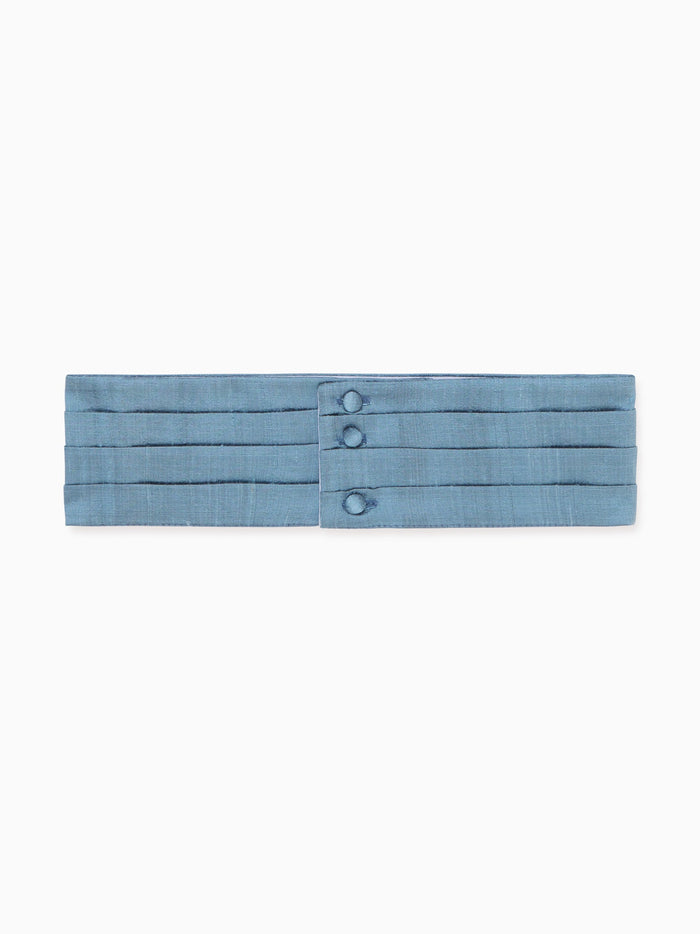 Deep Blue Malva Ceremony Silk Boy Cummerbund
