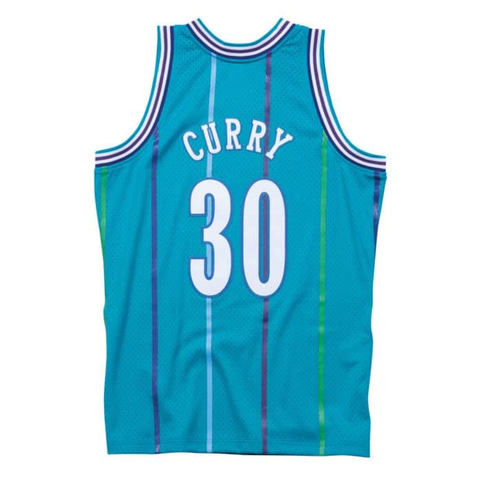 Dell Curry #30 Charlotte Hornets Road 1992-93 Mitchell & Ness Hardwood Classic Swingman Teal Jersey