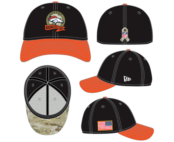 Denver Broncos New Era 2022 Salute To Service - 39THIRTY Flex Hat