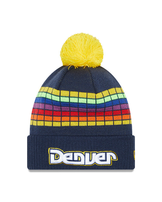 Denver Nuggets Navy New Era City Series 21 Pom Knit Toque