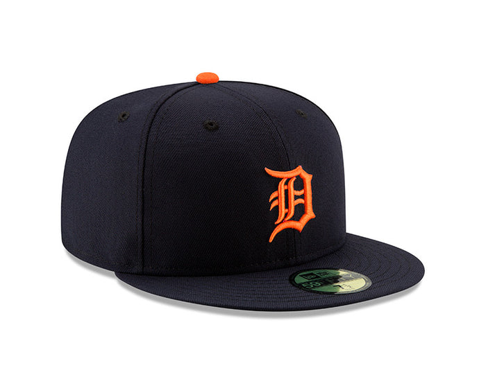 Detroit Tigers New Era Navy/Orange Authentic Collection On-Field Road 59FIFTY Fitted Hat