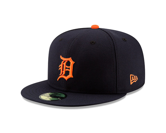 Detroit Tigers New Era Navy/Orange Authentic Collection On-Field Road 59FIFTY Fitted Hat