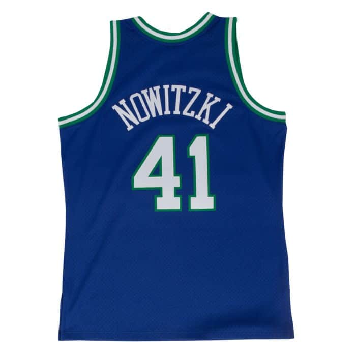 Dirk Nowitzki #41 Dallas Mavericks Mitchell & Ness 1998-99 Hardwood Classic Swingman Jersey - Blue