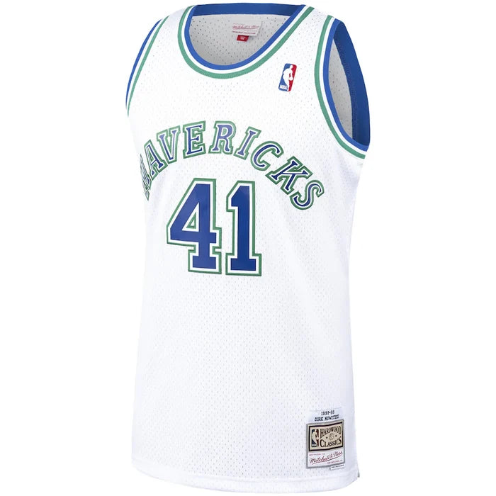 Dirk Nowitzki #41 Dallas Mavericks Mitchell & Ness 1998-99 Hardwood Classic Swingman Jersey - White