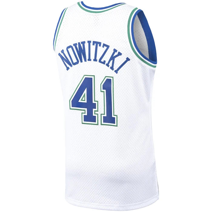 Dirk Nowitzki #41 Dallas Mavericks Mitchell & Ness 1998-99 Hardwood Classic Swingman Jersey - White