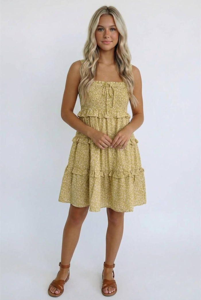 Ditzy Floral Tiered Dress