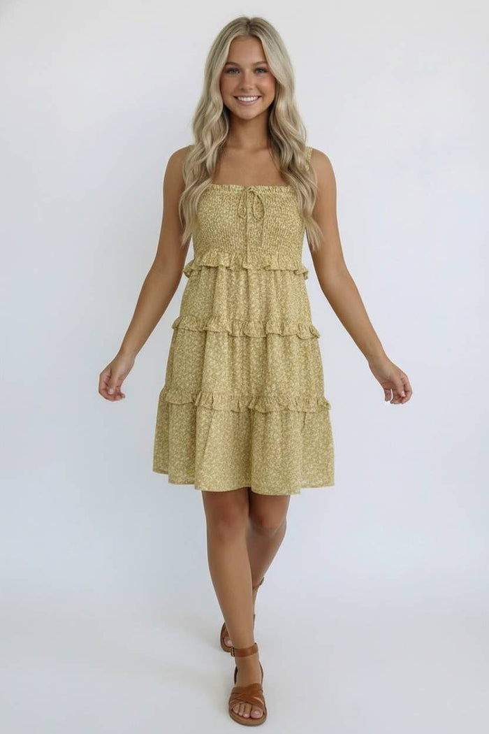 Ditzy Floral Tiered Dress