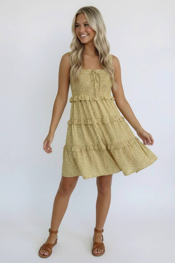 Ditzy Floral Tiered Dress