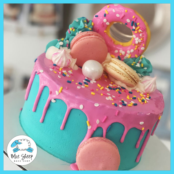 donut confetti ice cream cake