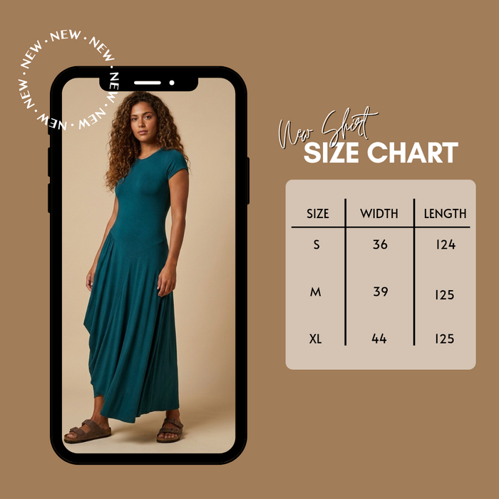 Draped Dress-Teel