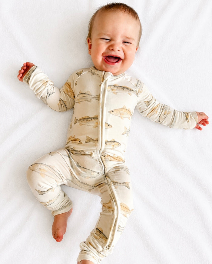 Drifters - Snook, Tarpon, Redfish & Trout - Bamboo Zippy Sleeper Pajamas - Ready to Ship